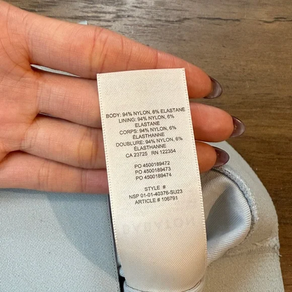 Babaton Pale Blue Cropped Tank top - Picture 5 of 5